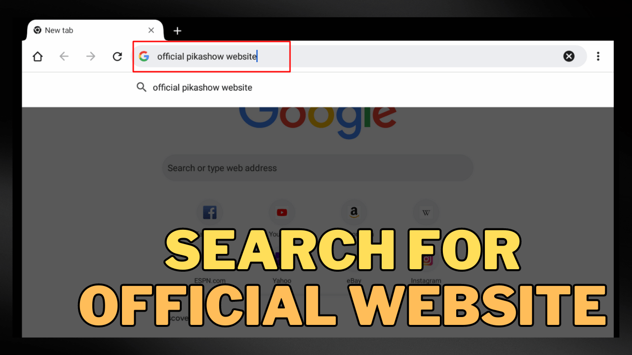 Search For Official PikaShow Website